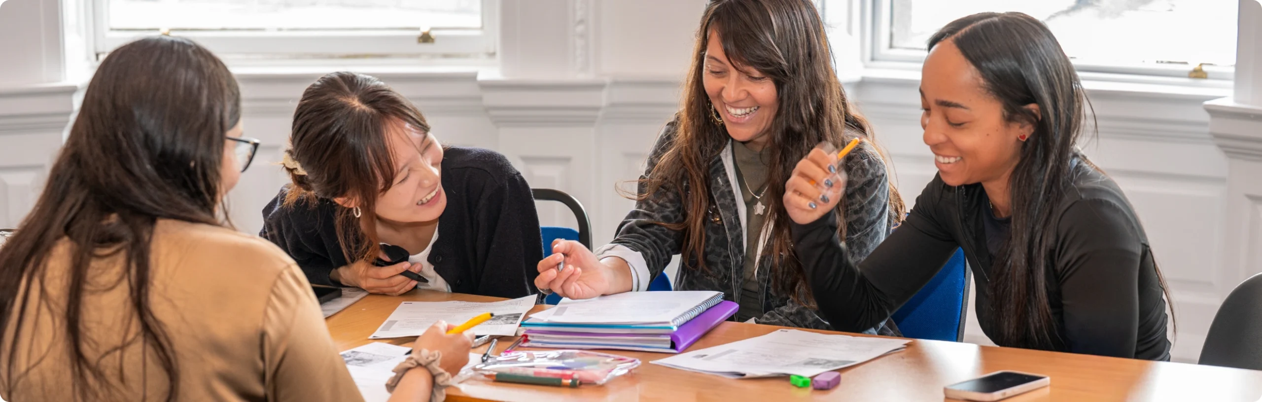 Student laughing - enjoying class